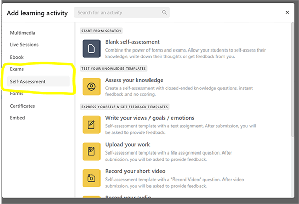 18 assessments course