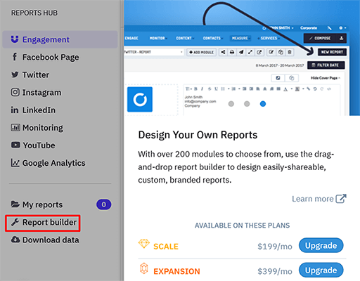 18 reports hub report builder