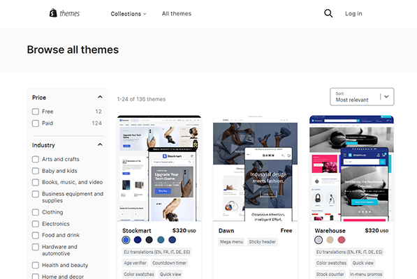 18 shopify theme store