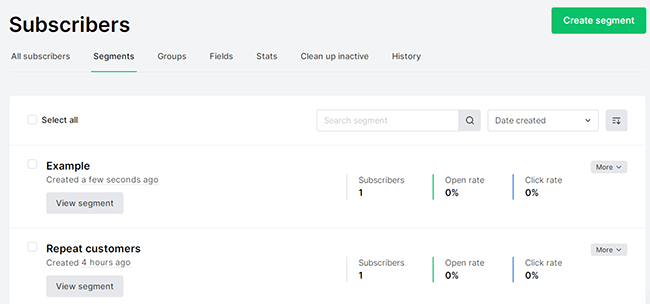 18 subscribers segments
