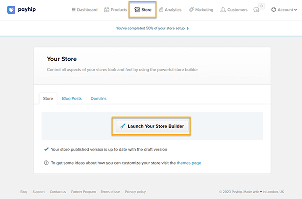 19 store builder customize