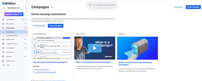 20 automation email campaign
