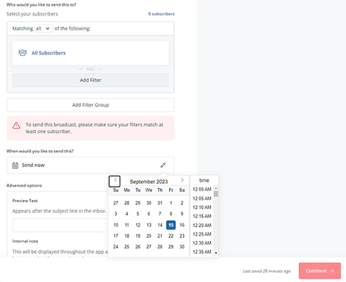 20 broadcasts campaign