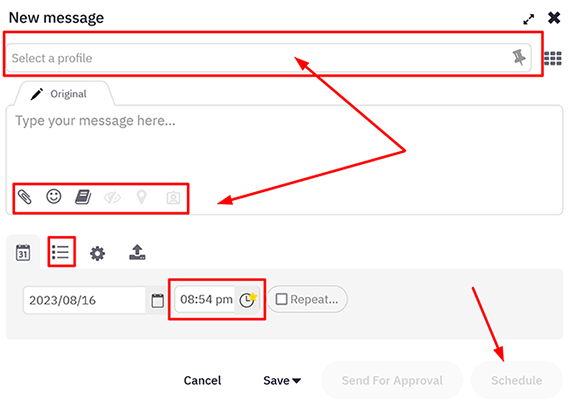 22 content calendar new message