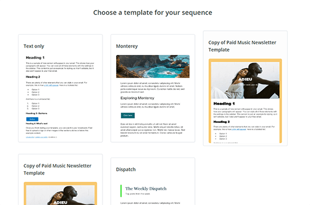 22 sequences template