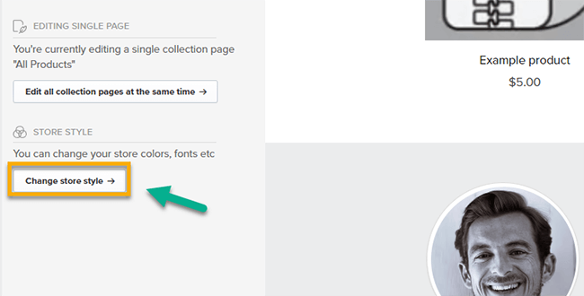 22 store builder change store style