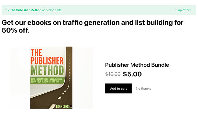 24 Change the checkout process - Offer