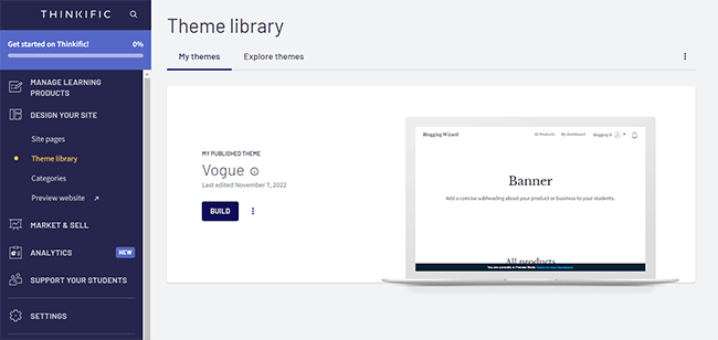 24 site builder theme library