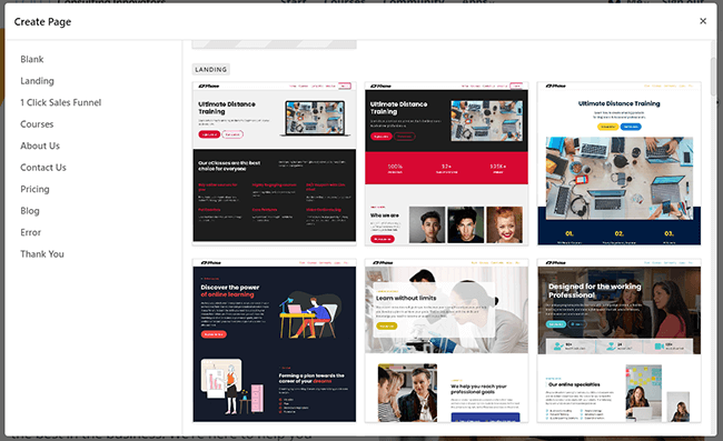 24 website builder pages