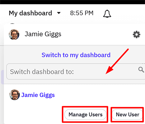 25 content calendar switch dashboard to