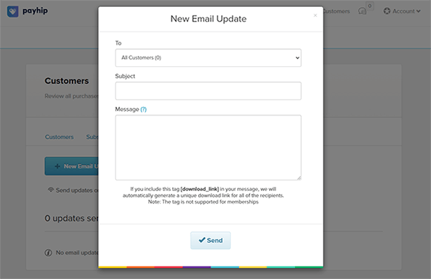 27 customers email updates
