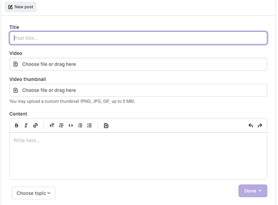 28 Paid communities - Create new posts