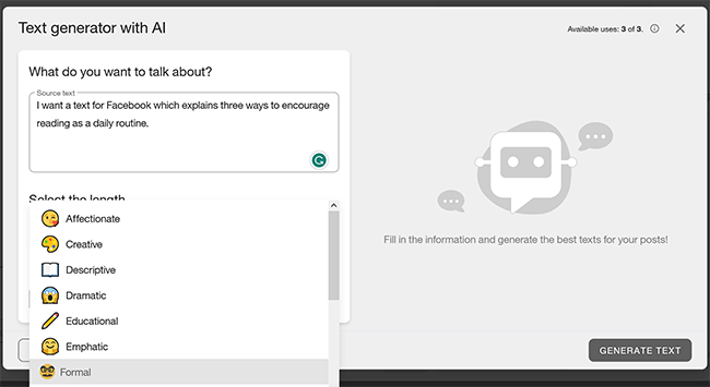 29 ai assistant generate text