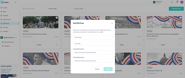 29 rss feeds social posts