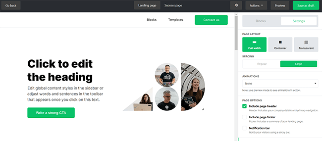 29 sites page editor