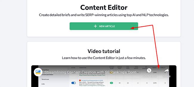 3 content editor new article