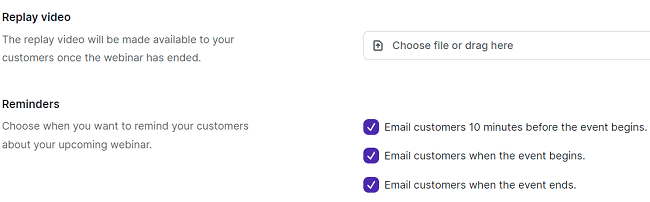 30 Webinars - Add a replay video
