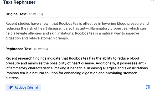34 ai writing tools rephraser tool