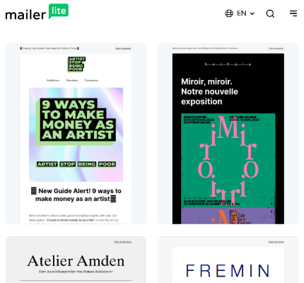 5 mailerlite newsletter examples