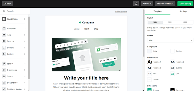 9 email editor drag drop