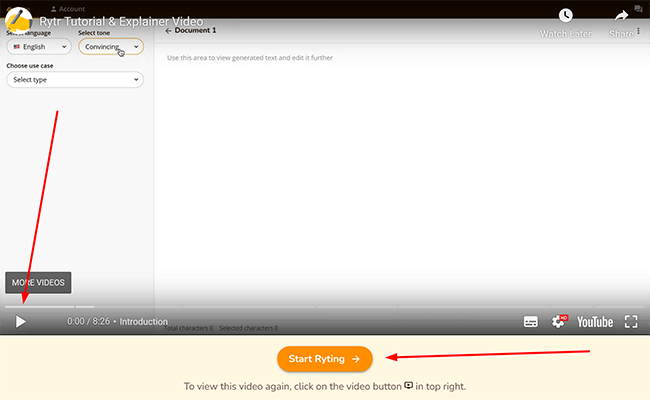 ai writer tutorial video