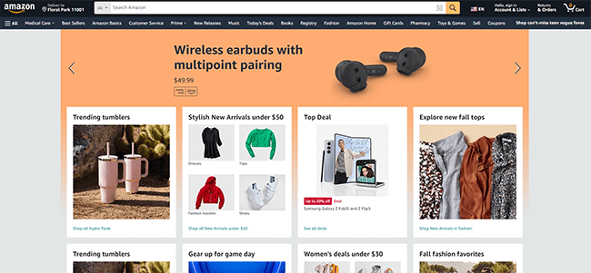 amazon homepage
