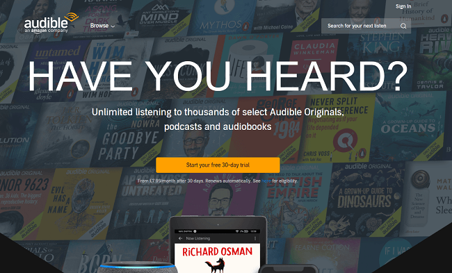 audible homepage