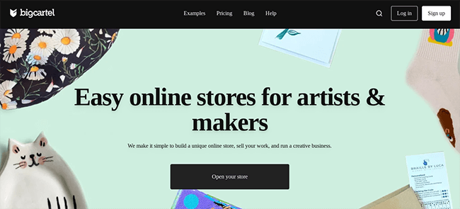 Bigcartel Homepage