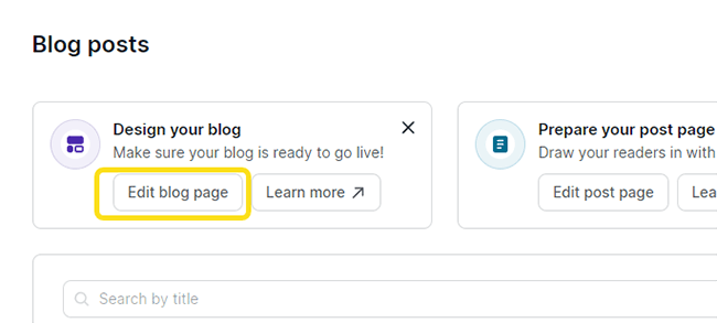 Blog builder - edit blog page