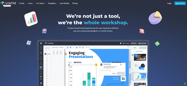 brand style guidelines with visme