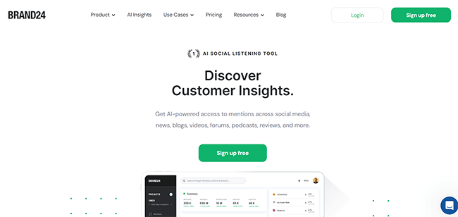 Brand24 Influencer Homepage