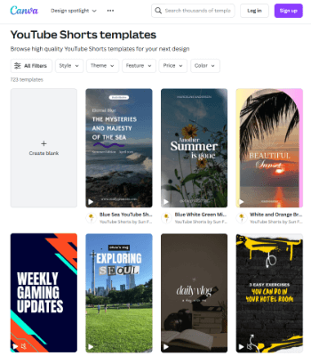 canva youtube shorts thumbnail templates