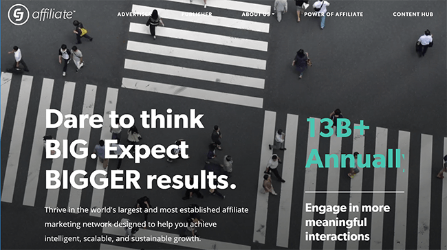 CJ Affiliate Homepage