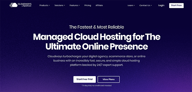 Cloudways Homepage