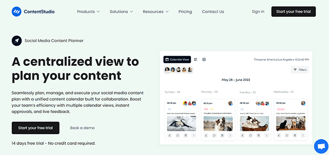 ContentStudio Calender Tool