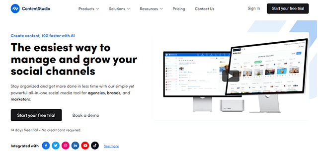 ContentStudio Homepage