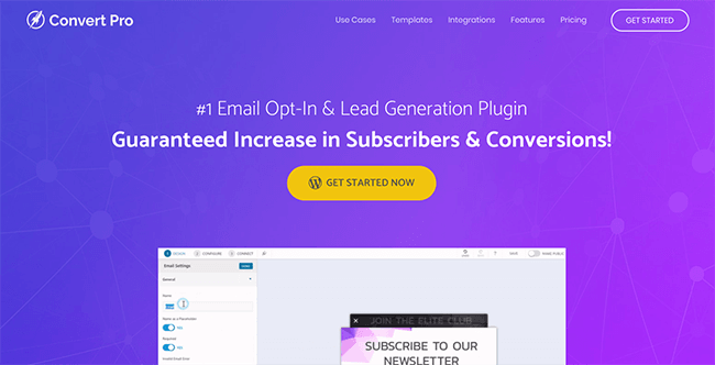 convert pro homepage
