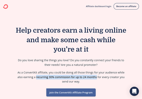 convertkit recurring commission