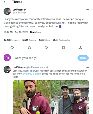 create threads long form tweets