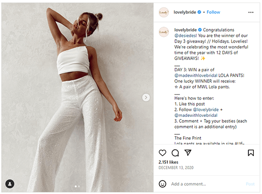 daily giveaway example 2