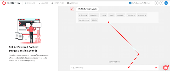 dashboard and ui content type