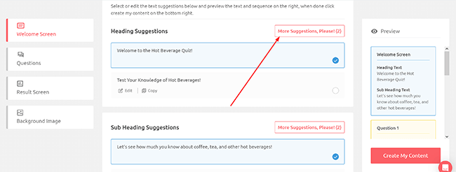 dashboard and ui headings