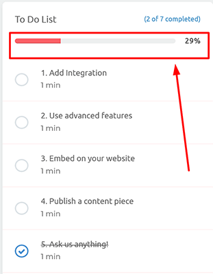 dashboard and ui to do list