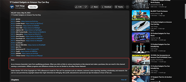 Disclose your affiliate partnership - Description