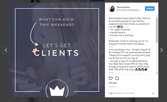 Example The Crown Fox