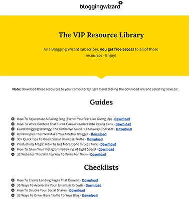 exclusive access vip resource library