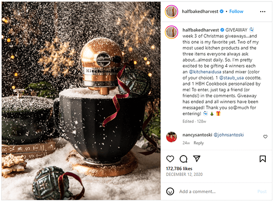 food blog seasonal giveaway