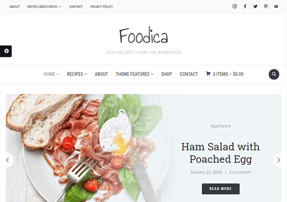 foodica wordpress theme