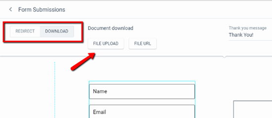 Form Submission Upload