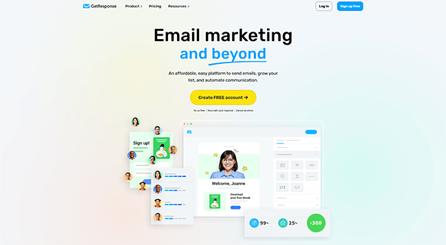 GetResponse Homepage